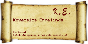 Kovacsics Ermelinda névjegykártya